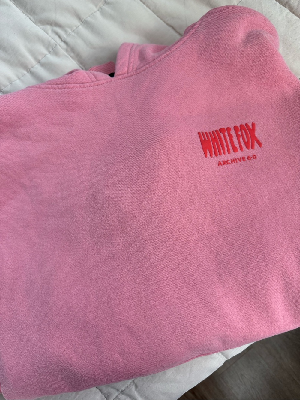 White Fox Boutique Pink Logo Hoodie